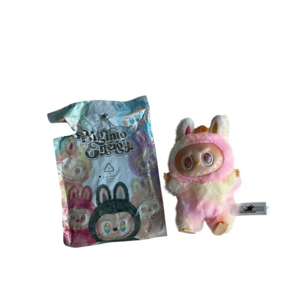 NEW Pop Mart Labubu The Monsters Big Into Energy Loyalty Pink Yellow Pendant